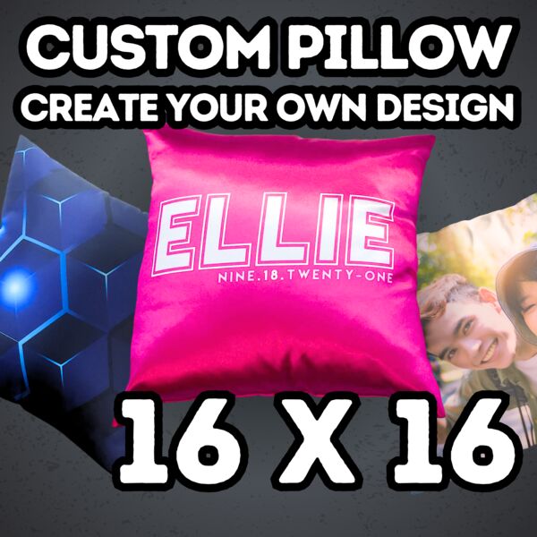 Custom Dye Sub 16" x 16" Throw Pillow Thumbnail