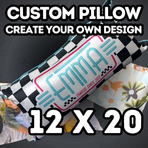 Custom Dye Sub 12" x 20" Throw Pillow Thumbnail