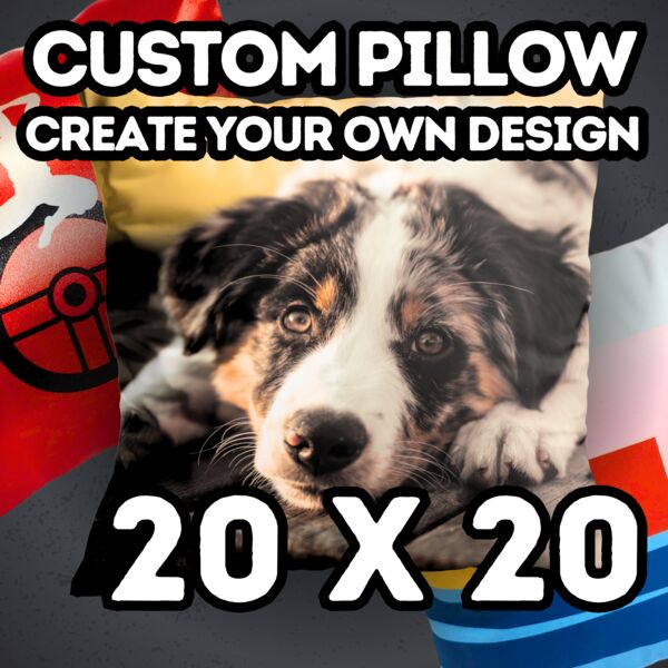 Custom Dye Sub 20" x 20" Throw Pillow Thumbnail
