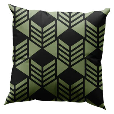 Geometric Feathers Throw Pillow Thumbnail