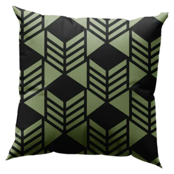 Geometric Feathers Throw Pillow Thumbnail