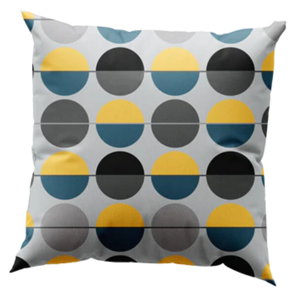 Half Circles and Lines Geometric Throw Pillow Thumbnail