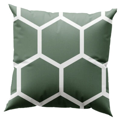Honeycomb Pattern Geometric Throw Pillow Thumbnail