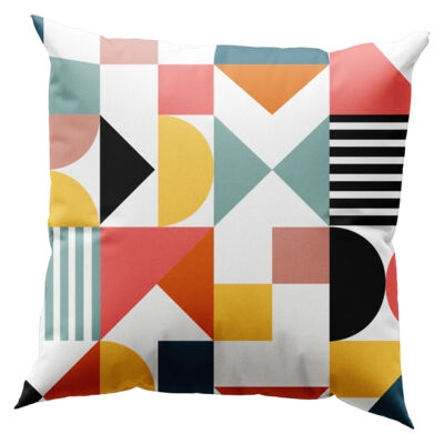 Midcentury Shapes Geometric Throw Pillow Thumbnail