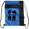 Custom Print Color Block Drawstring Backpack Thumbnail