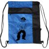 Custom Print Color Block Drawstring Backpack Thumbnail