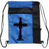 Custom Print Color Block Drawstring Backpack Thumbnail