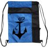 Custom Print Color Block Drawstring Backpack Thumbnail