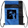 Custom Print Color Block Drawstring Backpack Thumbnail
