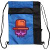 Custom Print Color Block Drawstring Backpack Thumbnail