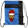 Custom Print Color Block Drawstring Backpack Thumbnail