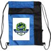 Custom Print Color Block Drawstring Backpack Thumbnail