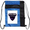 Custom Print Color Block Drawstring Backpack Thumbnail