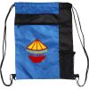 Custom Print Color Block Drawstring Backpack Thumbnail