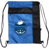 Custom Print Color Block Drawstring Backpack Thumbnail