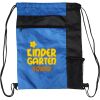 Custom Print Color Block Drawstring Backpack Thumbnail