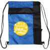 Custom Print Color Block Drawstring Backpack Thumbnail