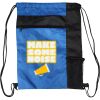 Custom Print Color Block Drawstring Backpack Thumbnail