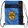 Custom Print Color Block Drawstring Backpack Thumbnail