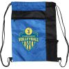 Custom Print Color Block Drawstring Backpack Thumbnail
