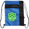 Custom Print Color Block Drawstring Backpack Thumbnail