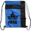 Custom Print Color Block Drawstring Backpack Thumbnail