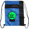Custom Print Color Block Drawstring Backpack Thumbnail