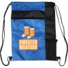 Custom Print Color Block Drawstring Backpack Thumbnail
