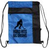 Custom Print Color Block Drawstring Backpack Thumbnail