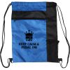 Custom Print Color Block Drawstring Backpack Thumbnail