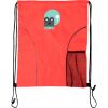 Custom Print Dual Pocket Drawstring Backpack Thumbnail